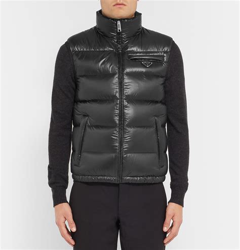 prada mens black gilet|prada windbreaker men.